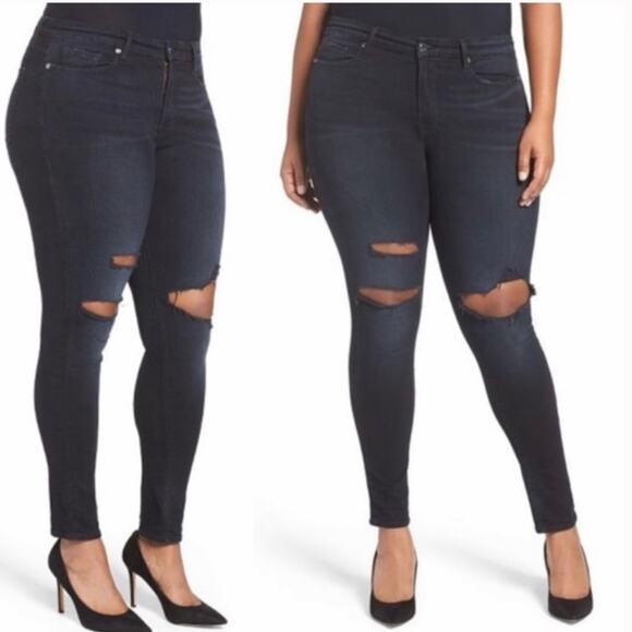 Good American Good Legs Skinny Jeans Blue001 Size 22 - Picture 2 of 9